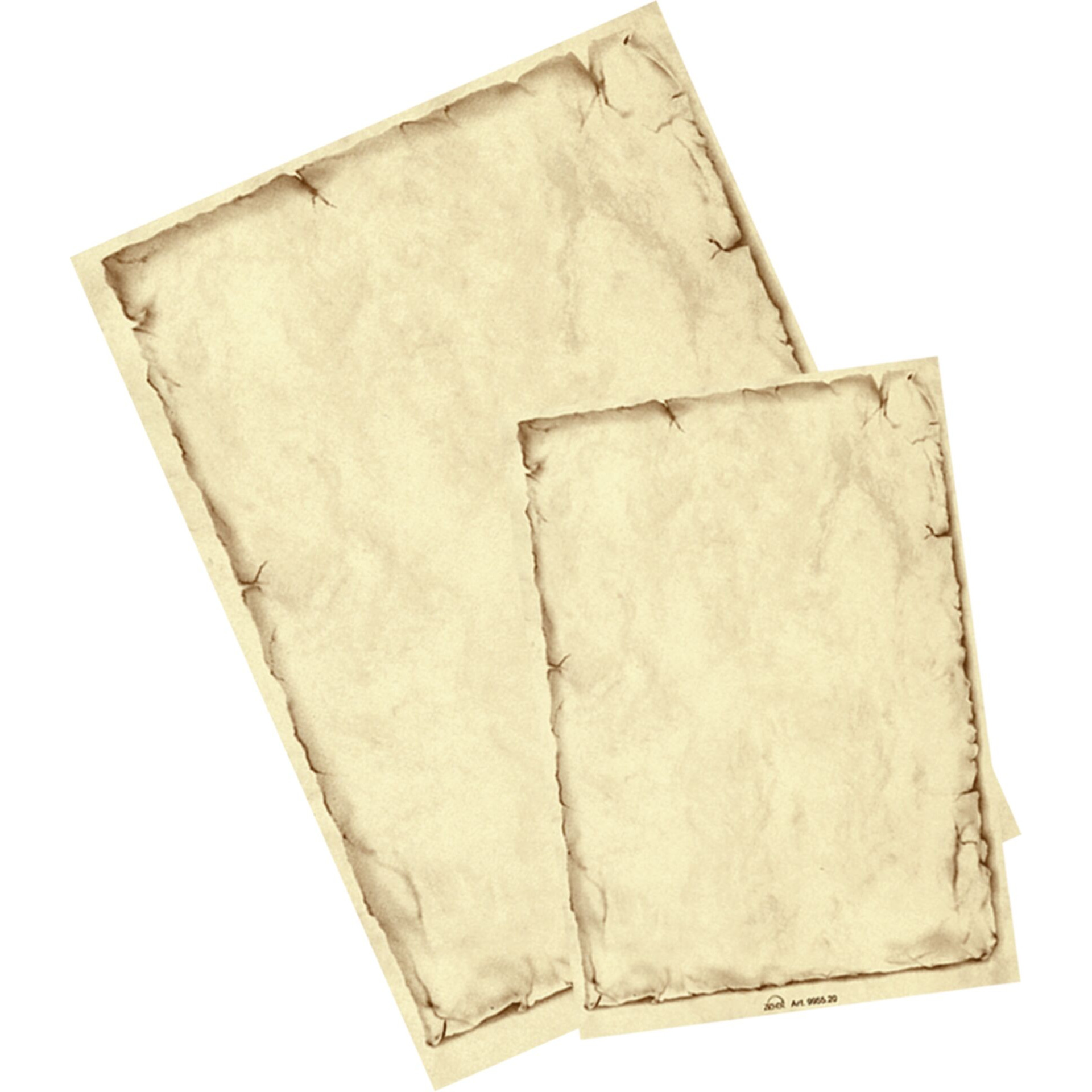 Marmorpapier "Classic" Chamois mit Rahmen A5 50 Blatt